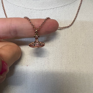 VIVIENNE WESTWOOD rose gold orb necklace