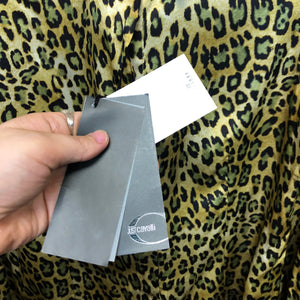 ROBERTO CAVALLI silk leopard shirt L