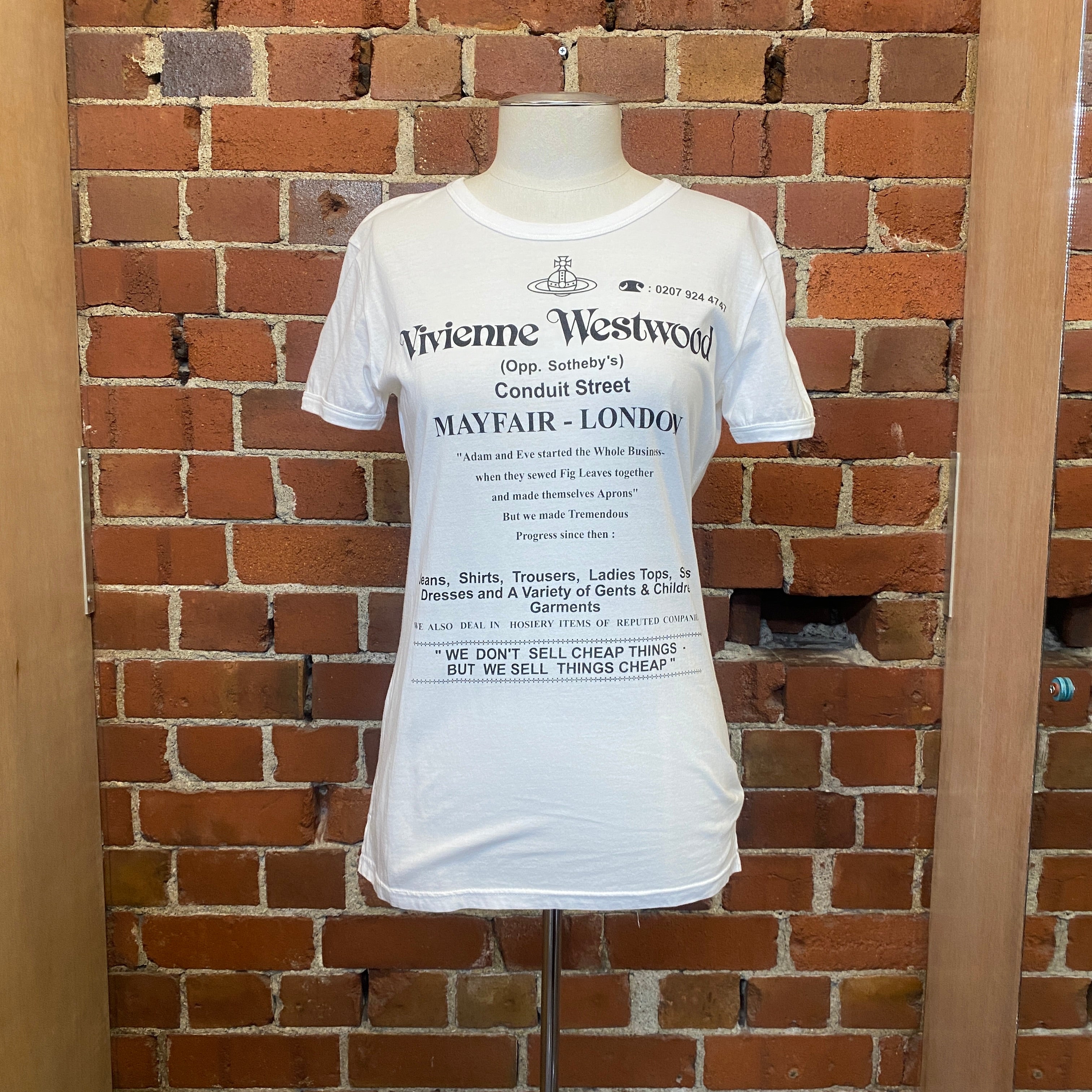 VIVIENNE WESTWOOD "we don't sell cheap things" tee