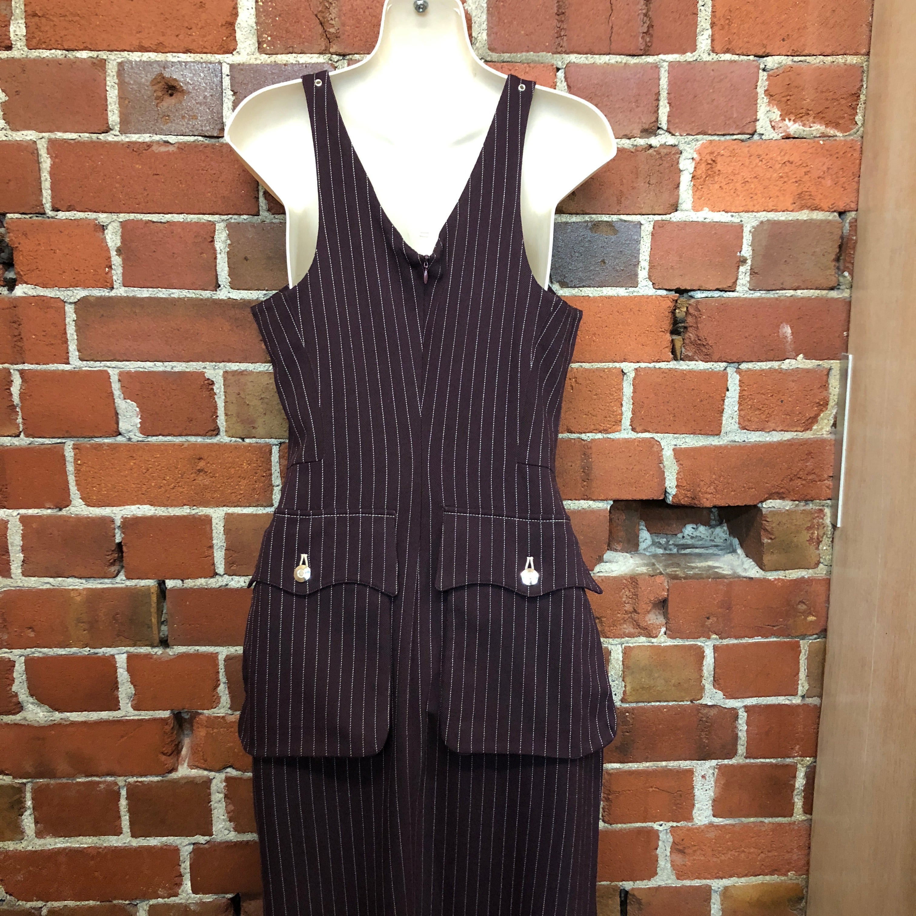 GAULTIER JUNIOR EPIC 1990s pinstriped dress