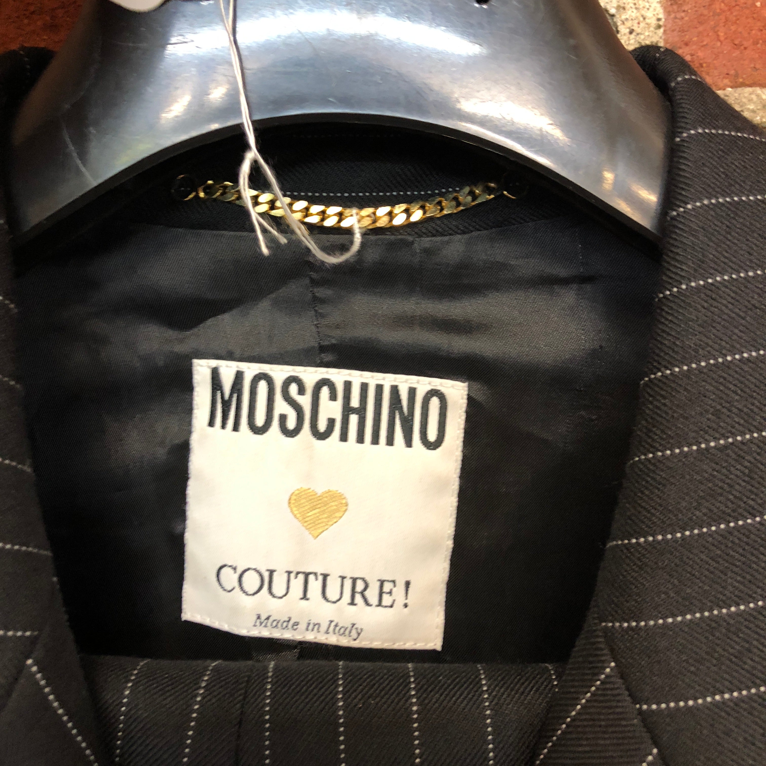 MOSCHINO COUTURE 1980s pinstripe 2 piece suit
