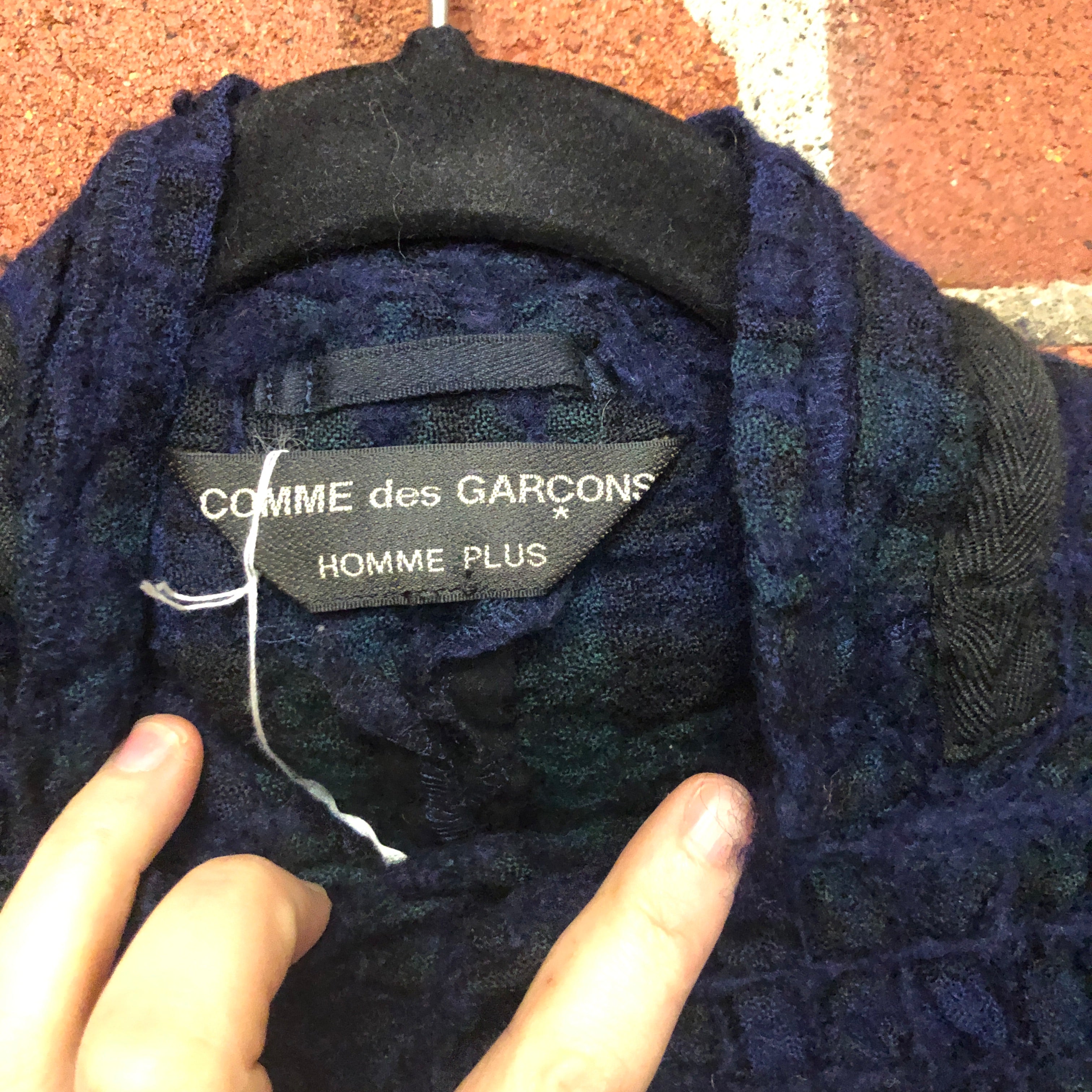 COMME DES GARCONS woven tartan wool jacket
