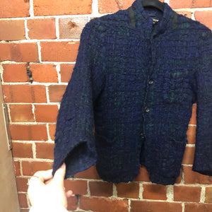 COMME DES GARCONS woven tartan wool jacket