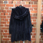 1980s purple rabbit fur coat