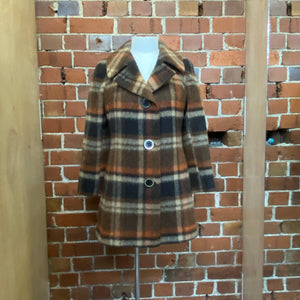 1960S Wool tartan coat