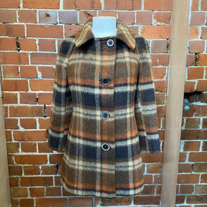 1960S Wool tartan coat