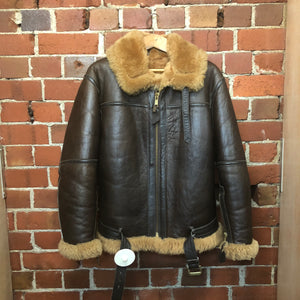 Genuine SHEEPSKIN shearling aviator jacket