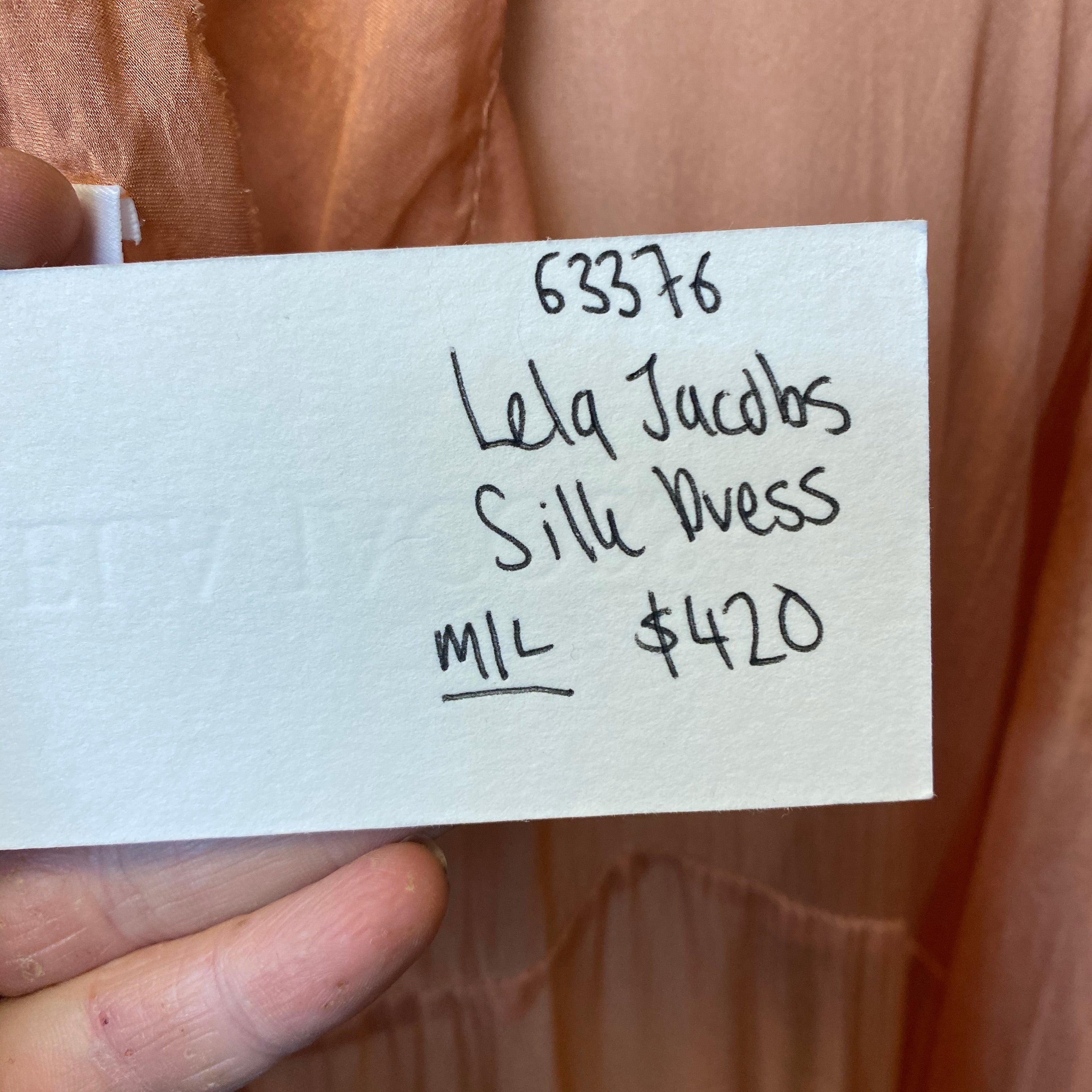 LELA JACOBS stunning silk dress