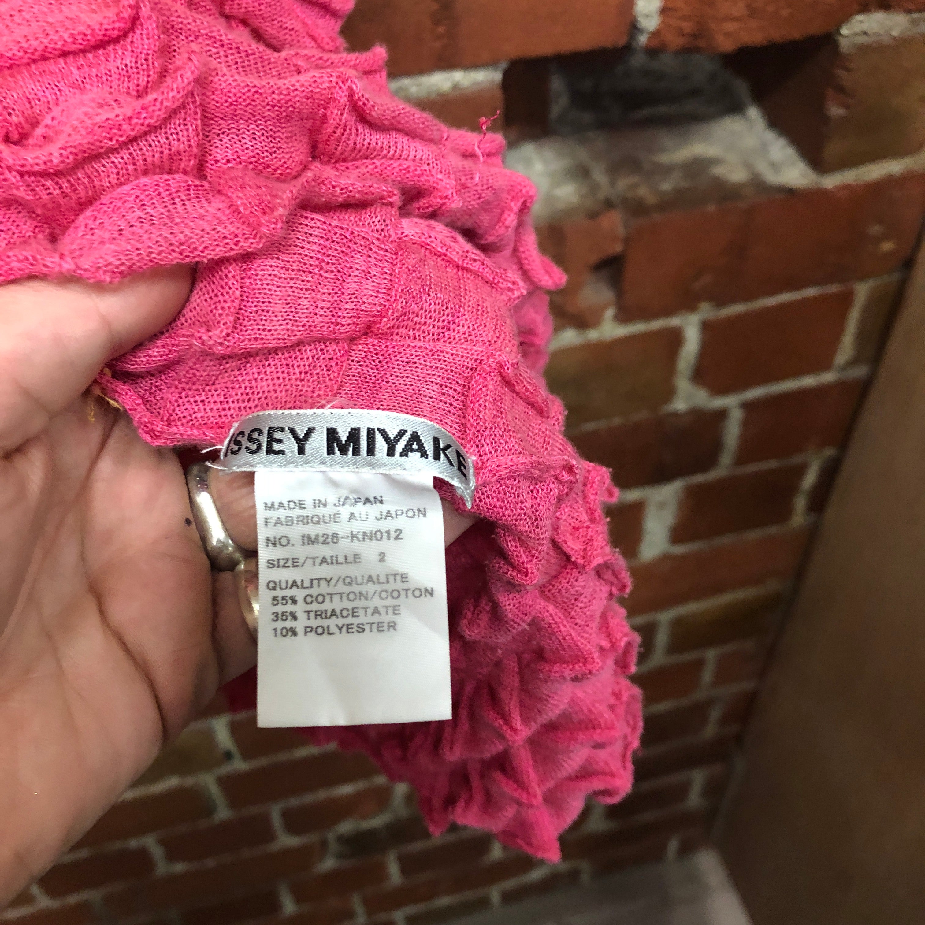 ISSEY MIYAKE cotton knit top