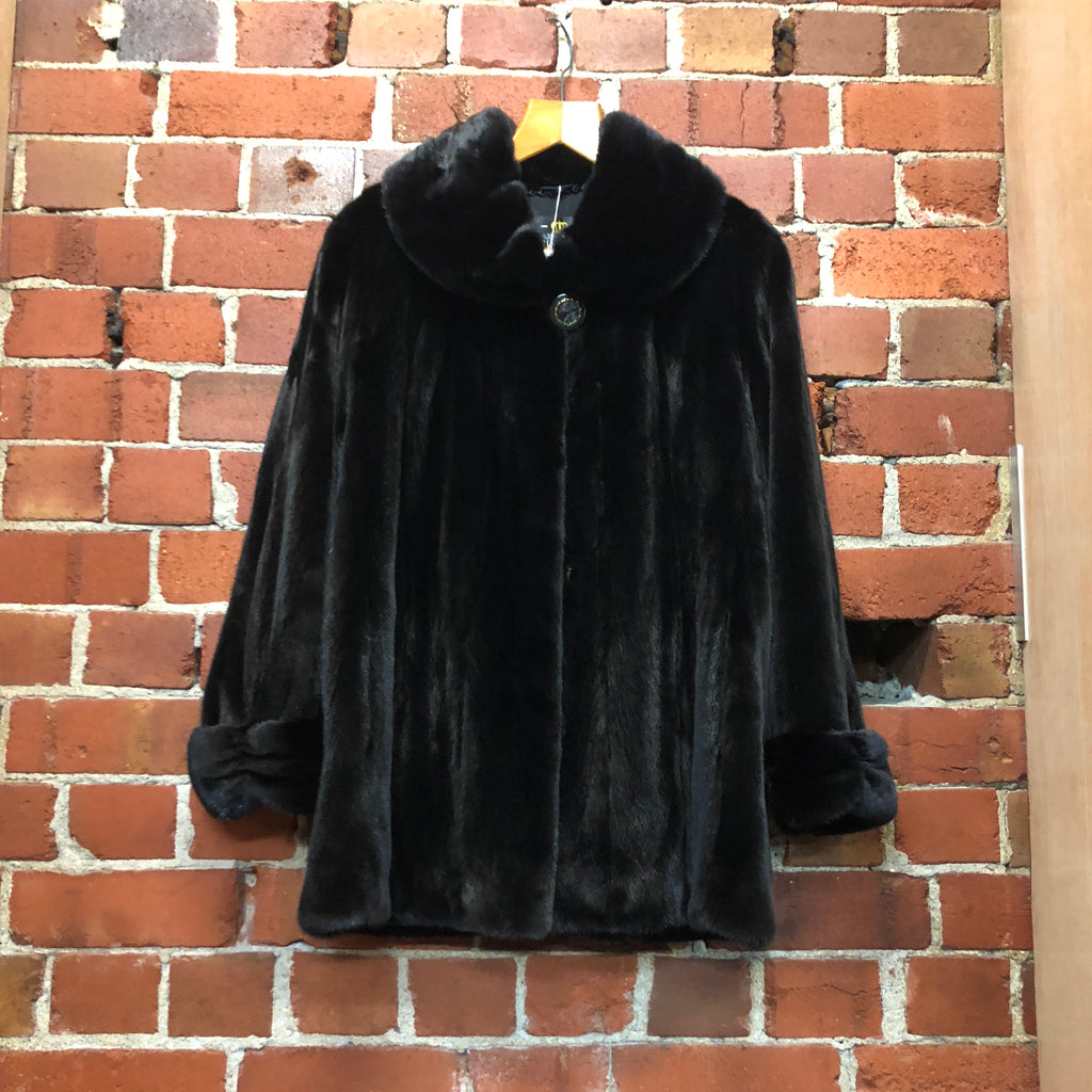 Genuine Black Mink Coat