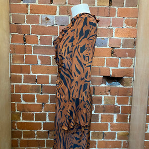 SILK tiger print gown
