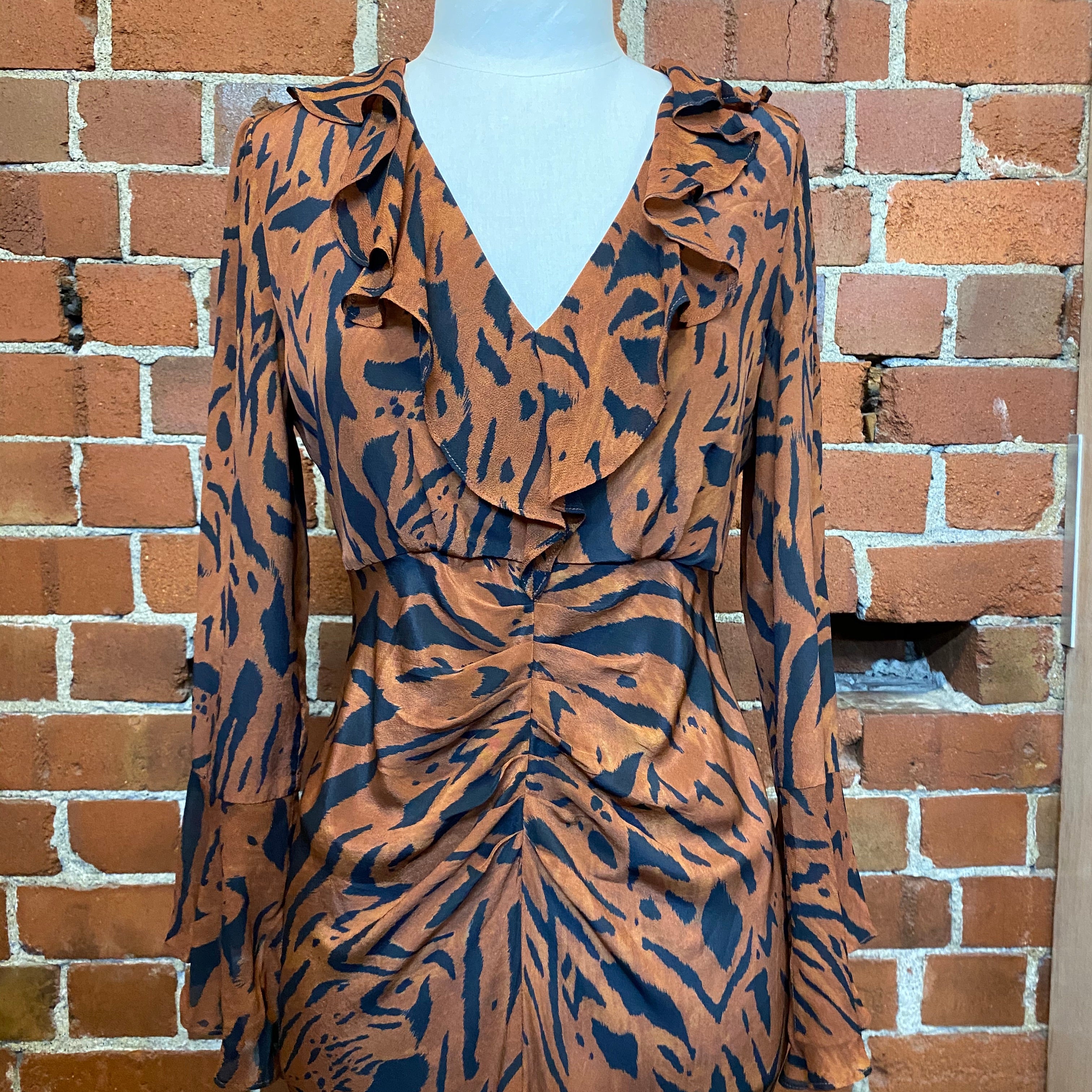 SILK tiger print gown