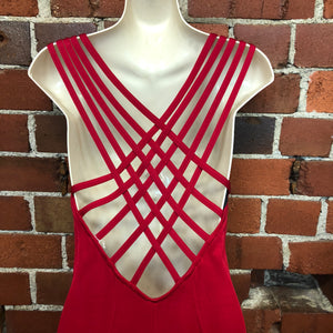 TADASHI designer red gown