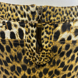JUST CAVALLI leopard denim skirt