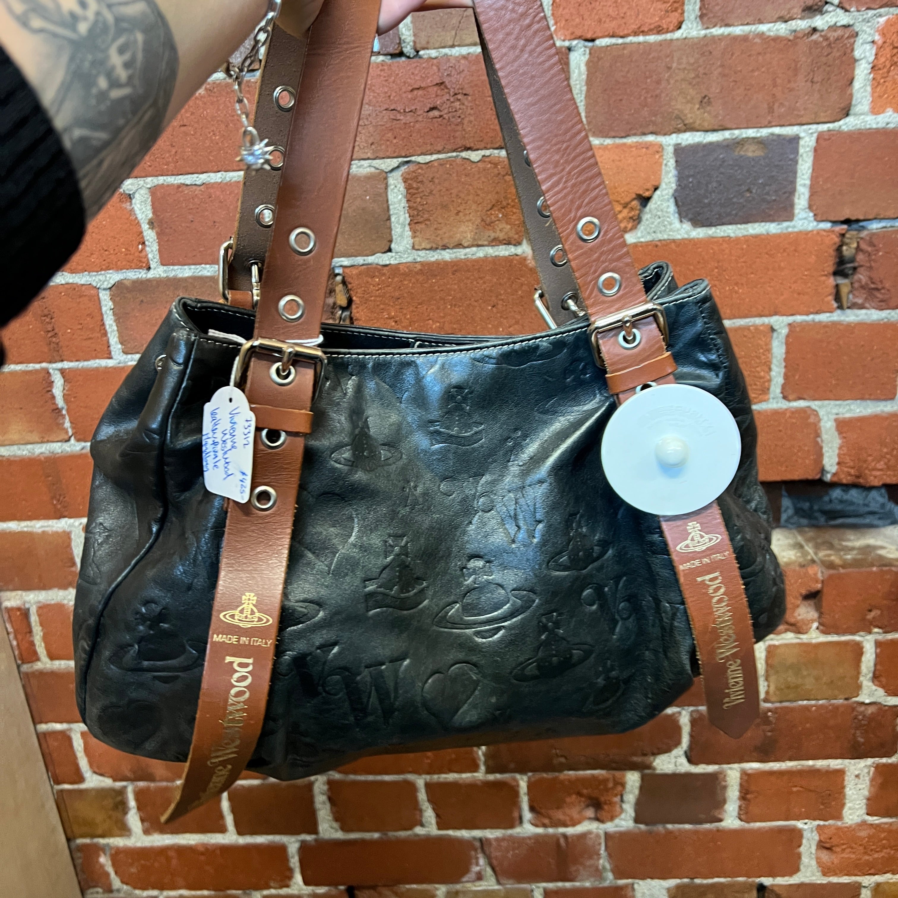 VIVIENNE WESTWOOD leather pirate handbag