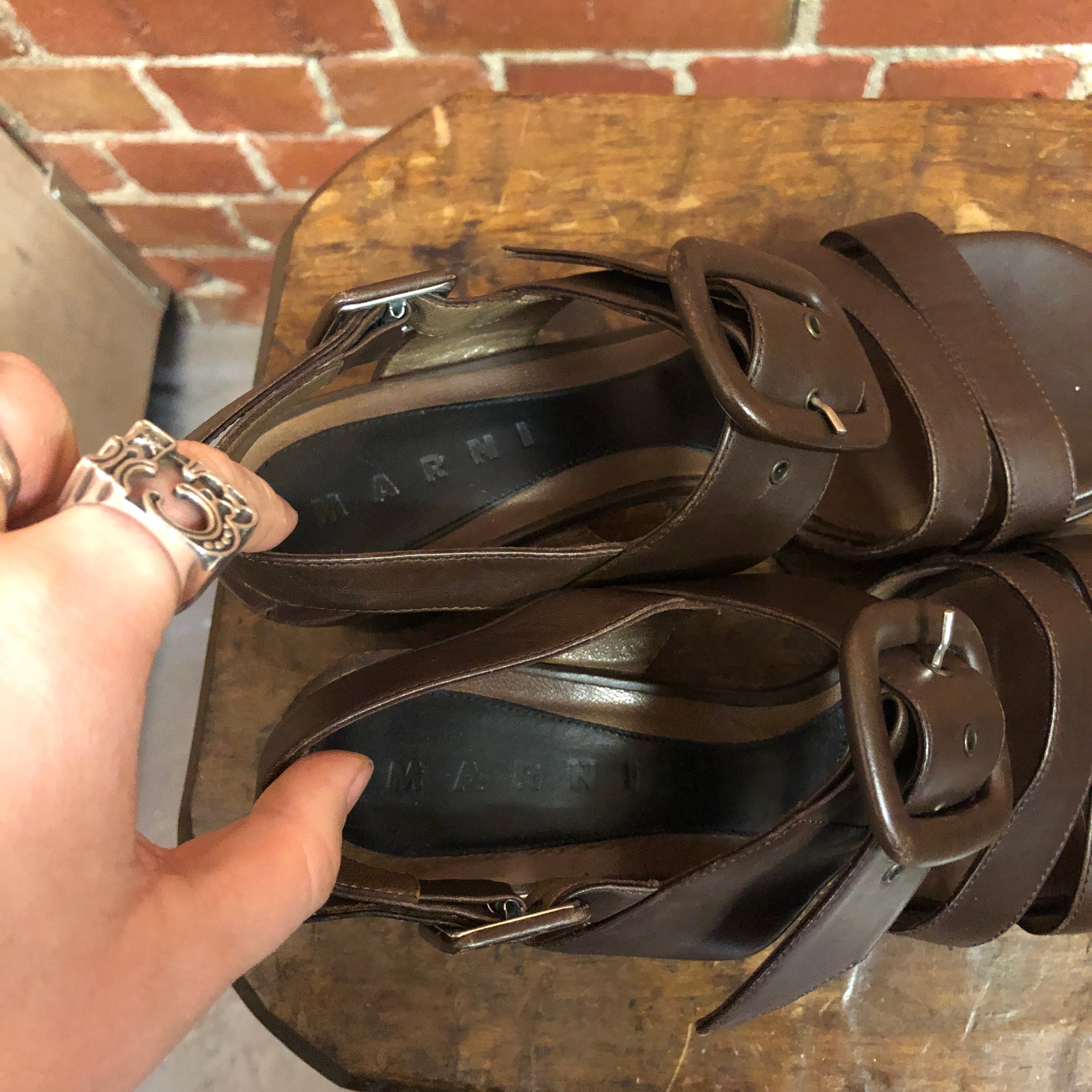 MARNI leather sandals 38