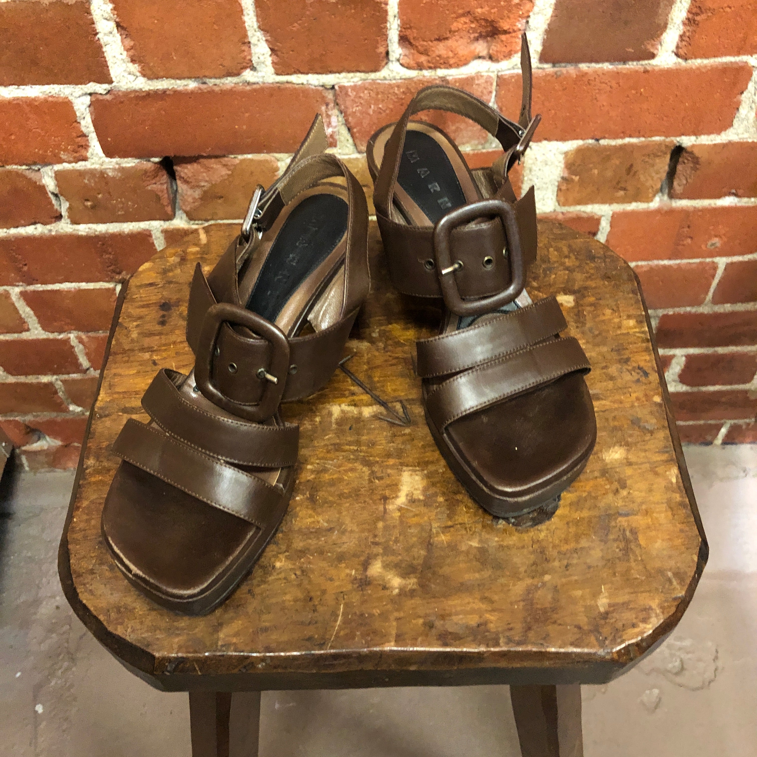 MARNI leather sandals 38