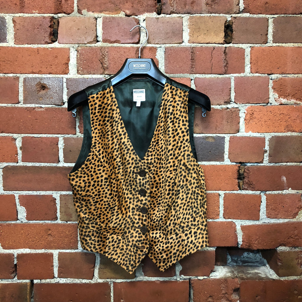 MOSCHINO 1990s leopard waistcoat