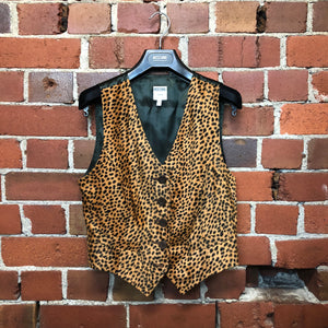 MOSCHINO 1990s leopard waistcoat