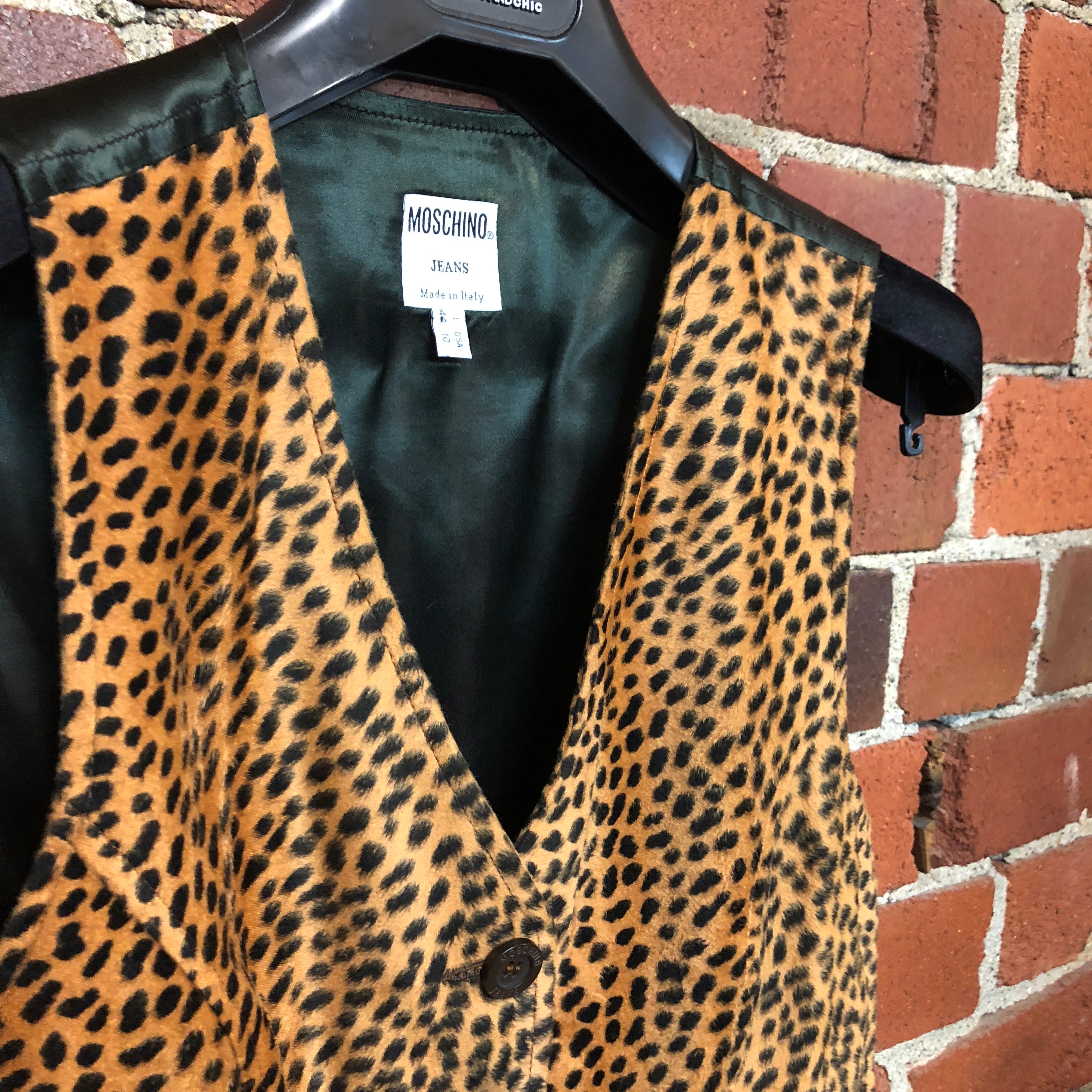 MOSCHINO 1990s leopard waistcoat