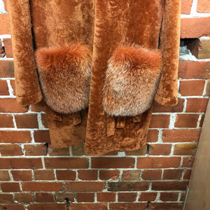 CHINESE designer shearing and fox fur coat