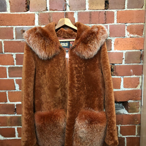 CHINESE designer shearing and fox fur coat