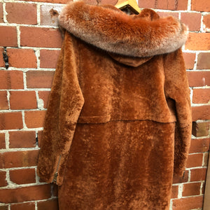 CHINESE designer shearing and fox fur coat