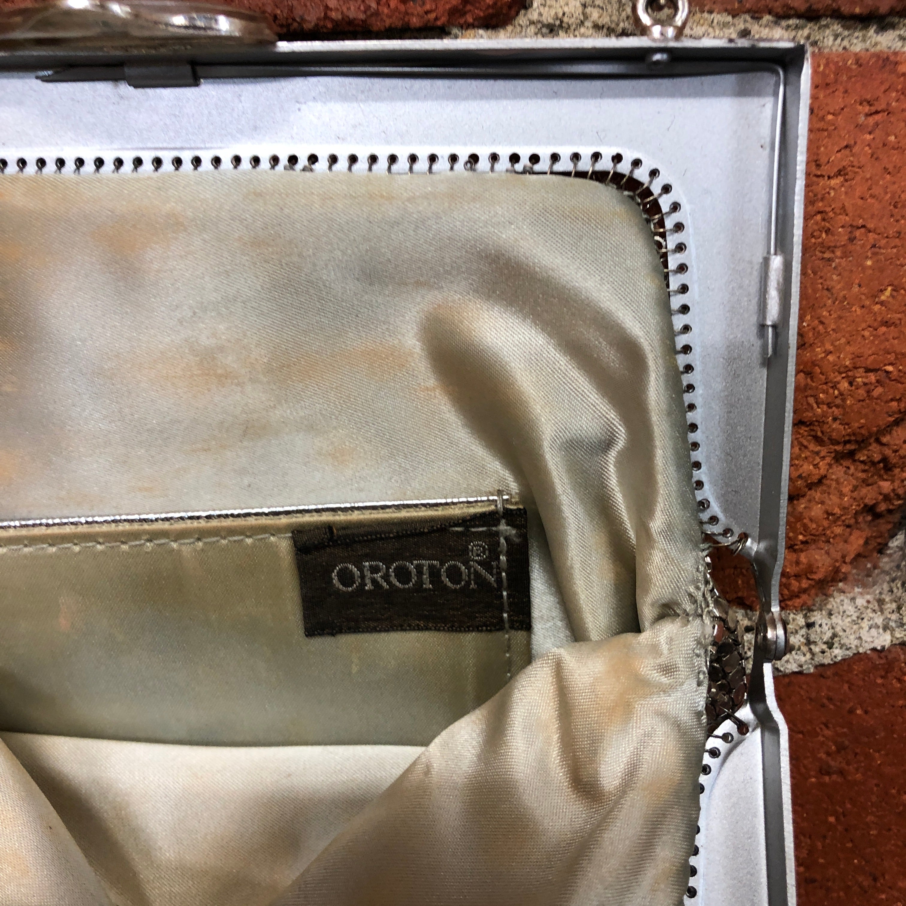 OROTON glo-mesh vintage evening bag