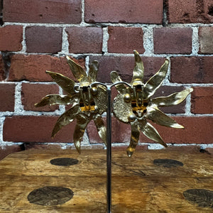 YVES SAINT LAURENT 1980's sunflower earrings