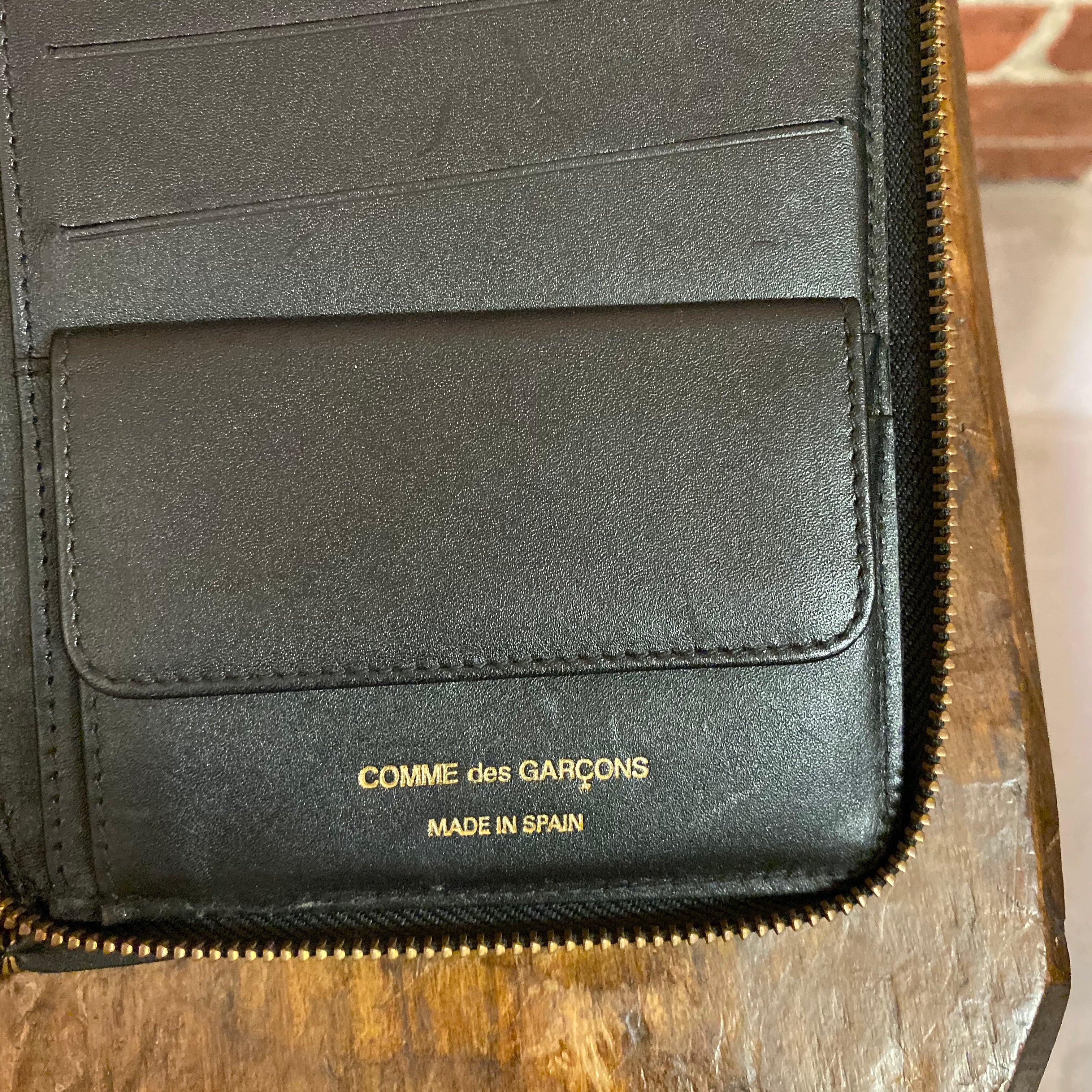 COMME DES GARCONS textured leather pouch