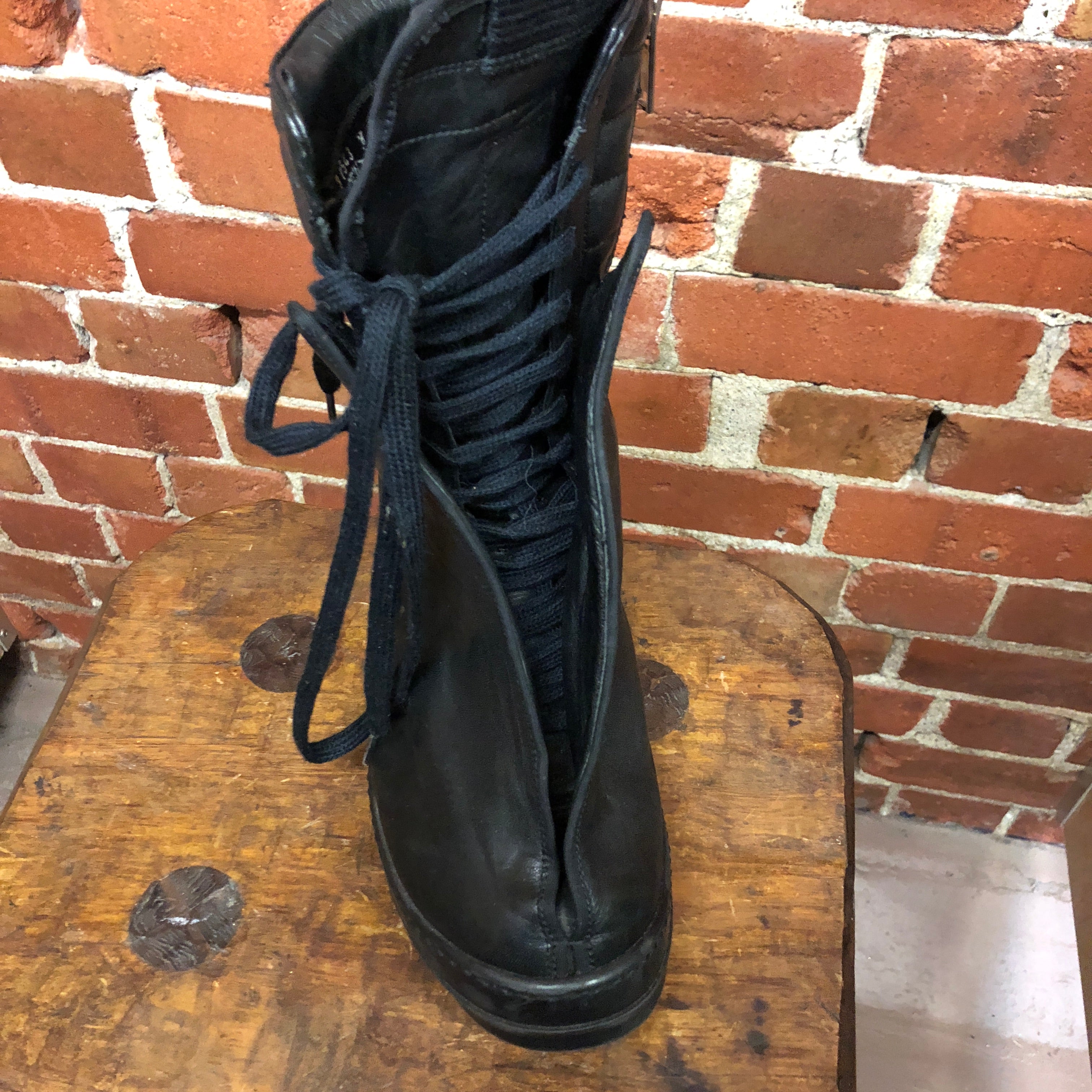RICK OWENS leather sneakers 37