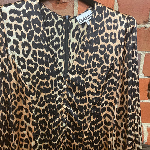 GANNI leopard mini dress