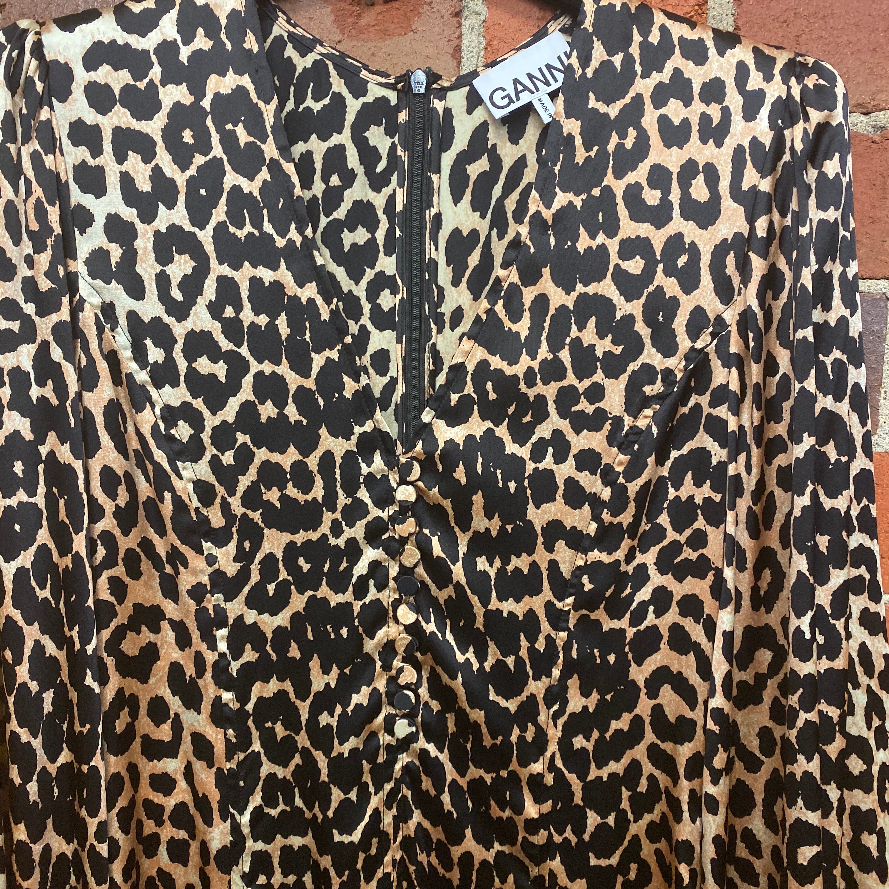 GANNI leopard mini dress