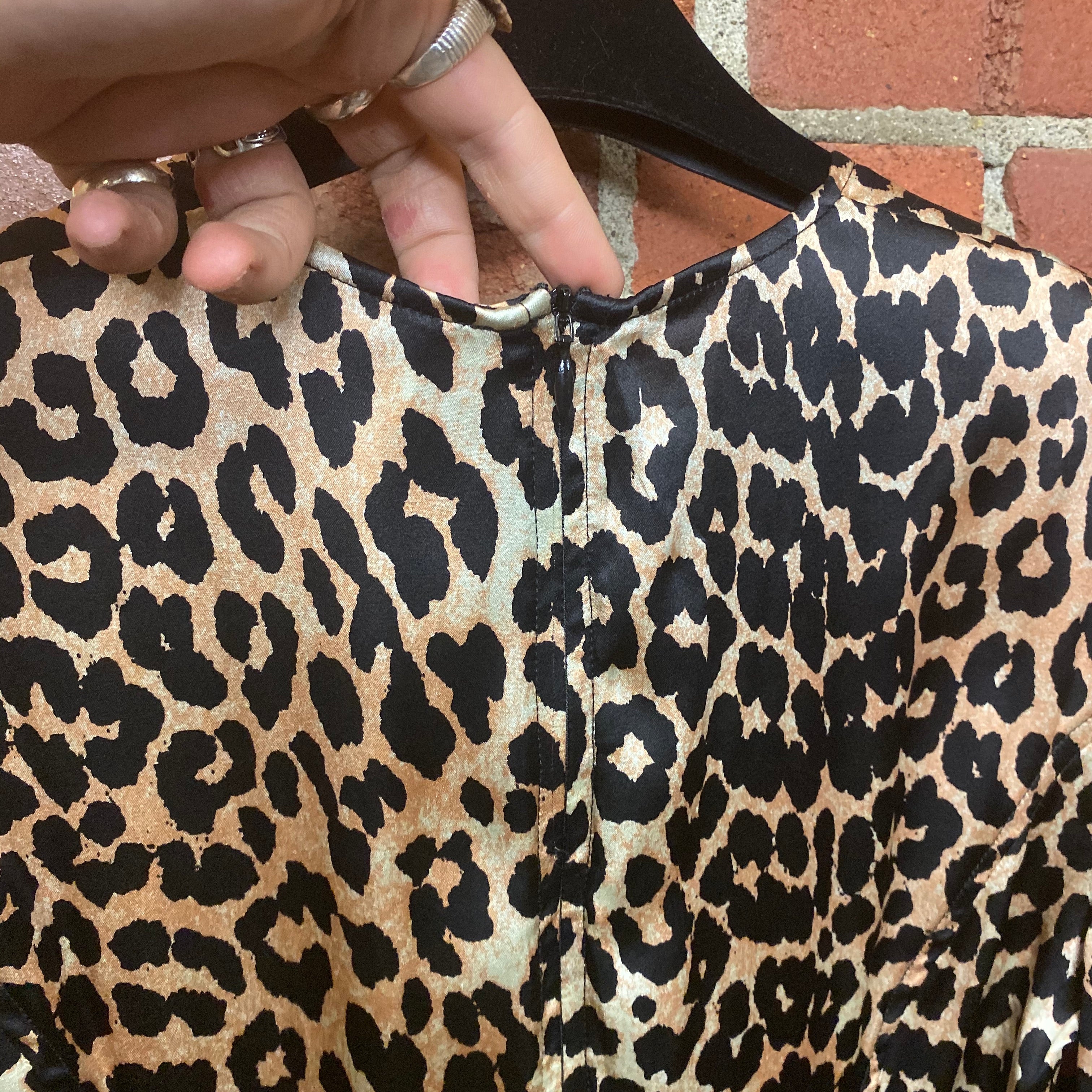 GANNI leopard mini dress