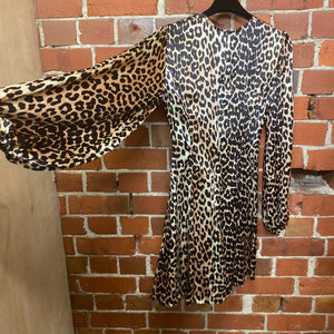 GANNI leopard mini dress