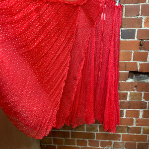 LEE MATHEWS star printed silk skirt