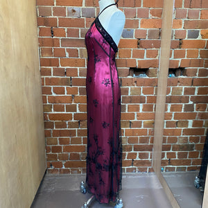 English Designer 1990s halter gown