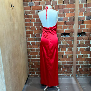 Y2K USA designer satin gown