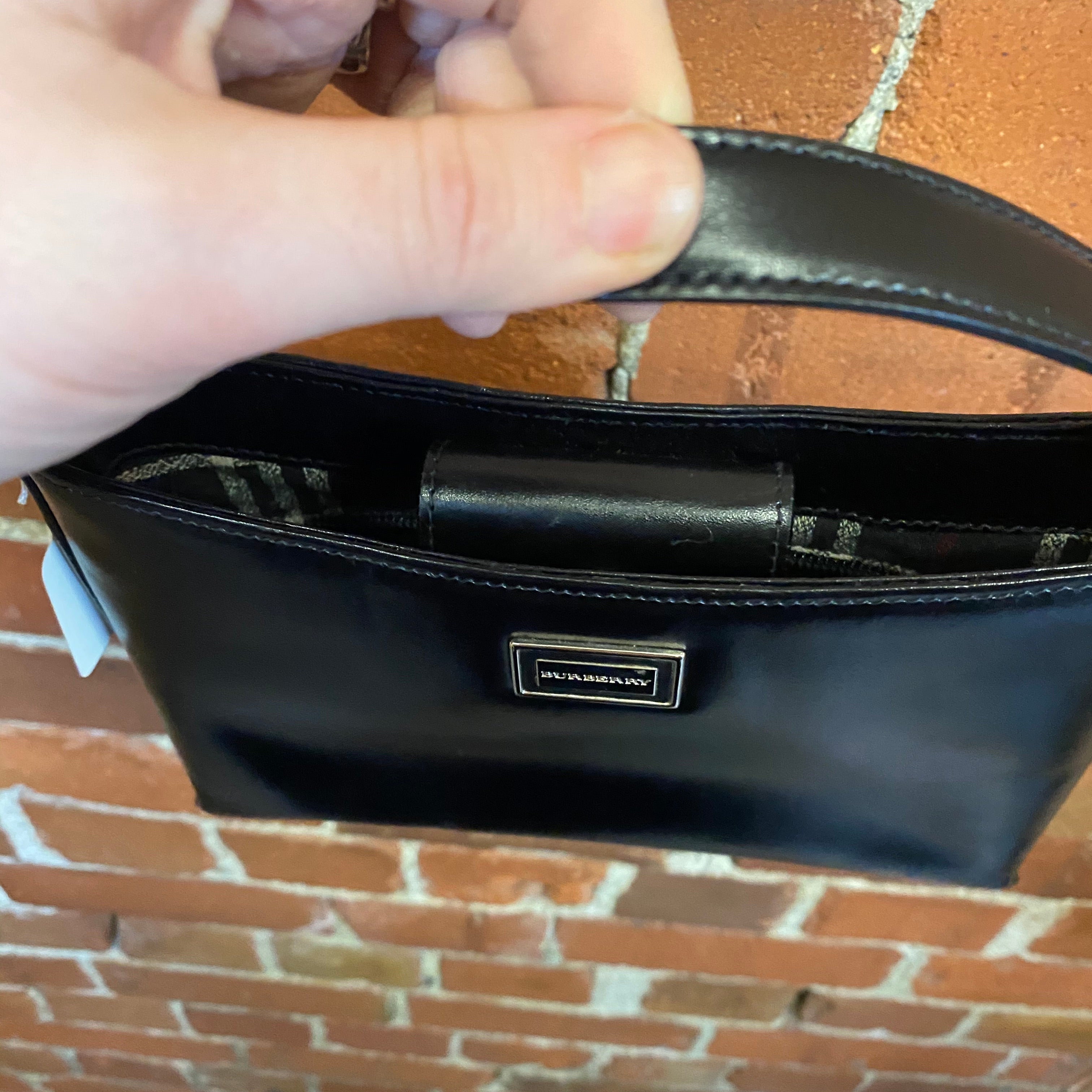 BURBERRY mini leather handbag