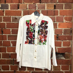 MOSCHINO 1980s frill front shirt