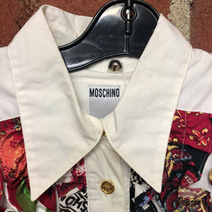 MOSCHINO 1980s frill front shirt