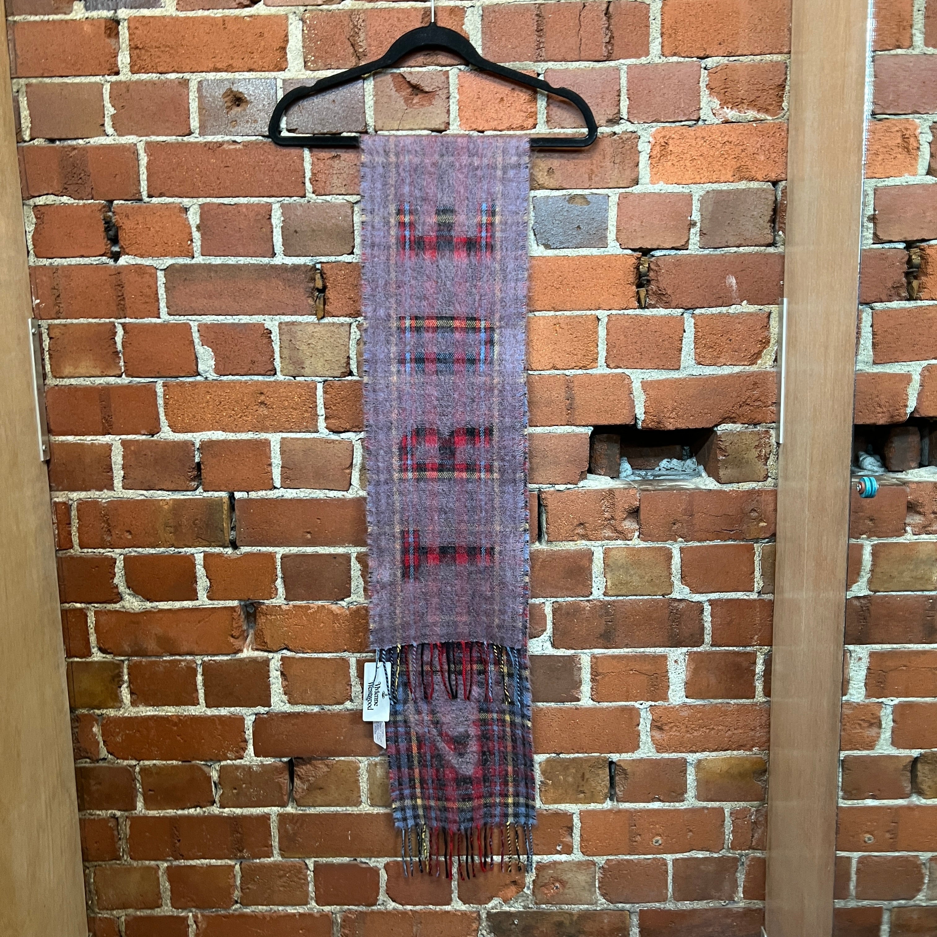 VIVIENNE WESTWOOD tartan wool scarf