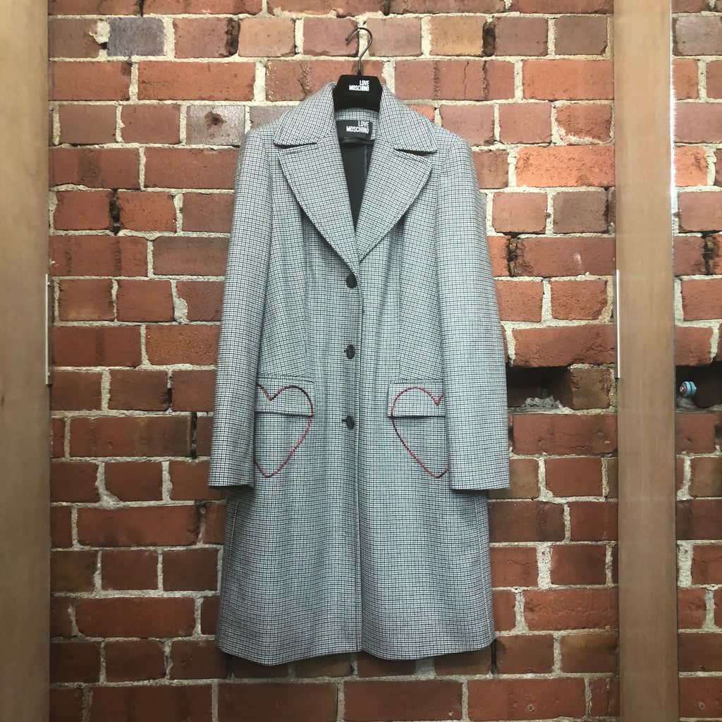 MOSCHINO herringbone coat