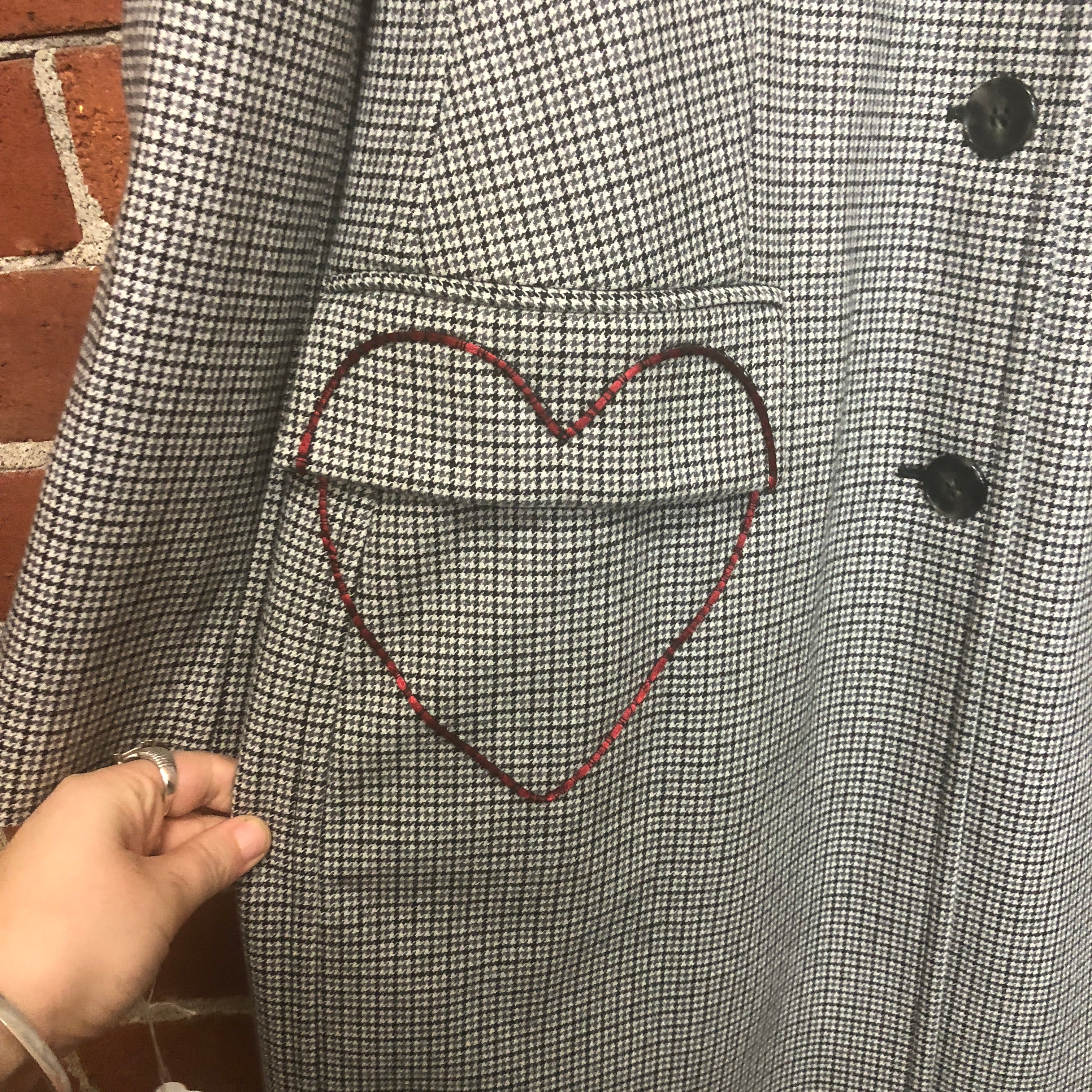 MOSCHINO herringbone coat