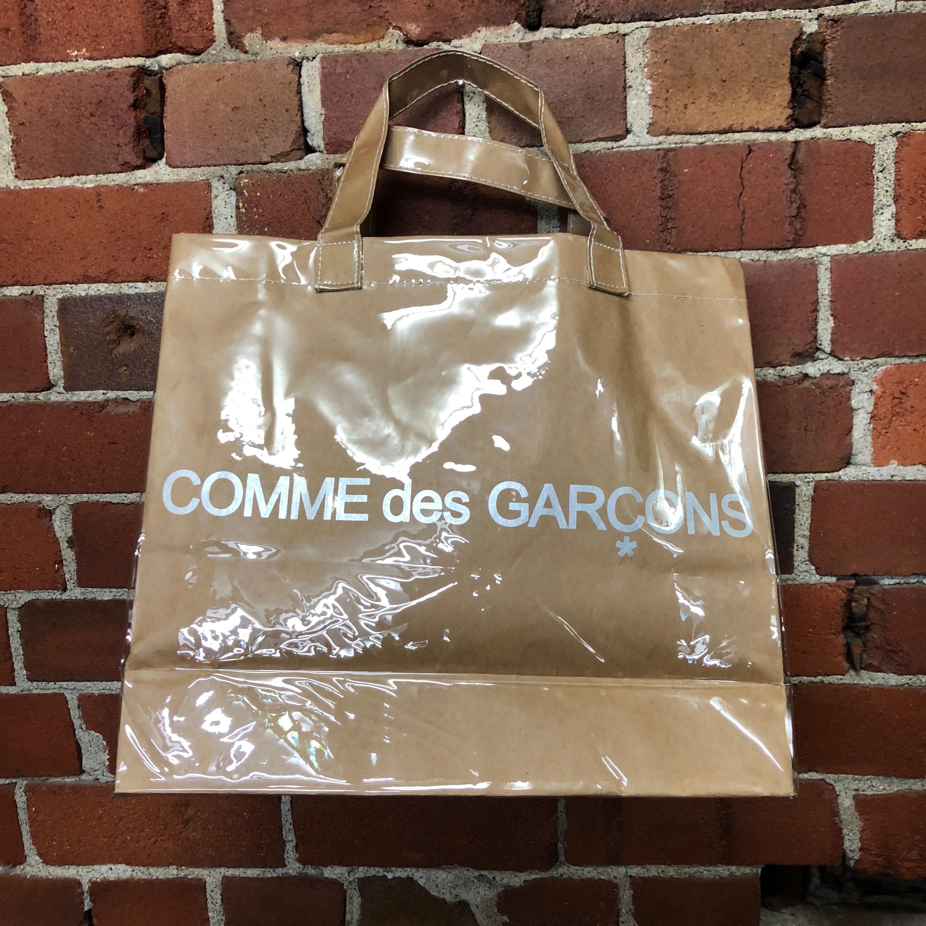 COMME DES GARCONS PVC covered paper handbag