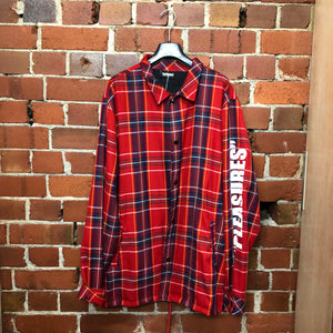 PLEASURES tartan shirt jacket