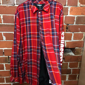 PLEASURES tartan shirt jacket