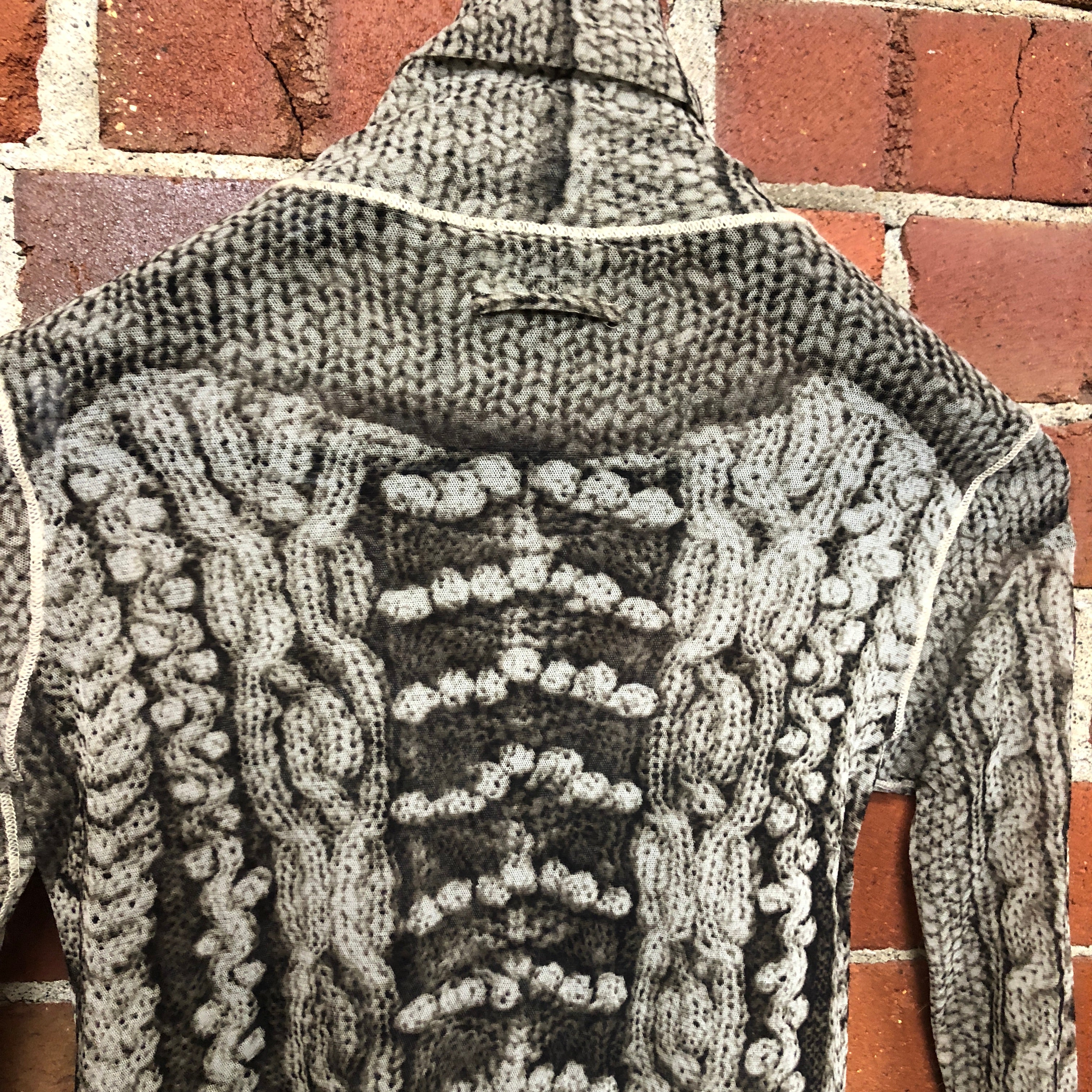 JEAN PAUL GAULTIER cable knit mesh top