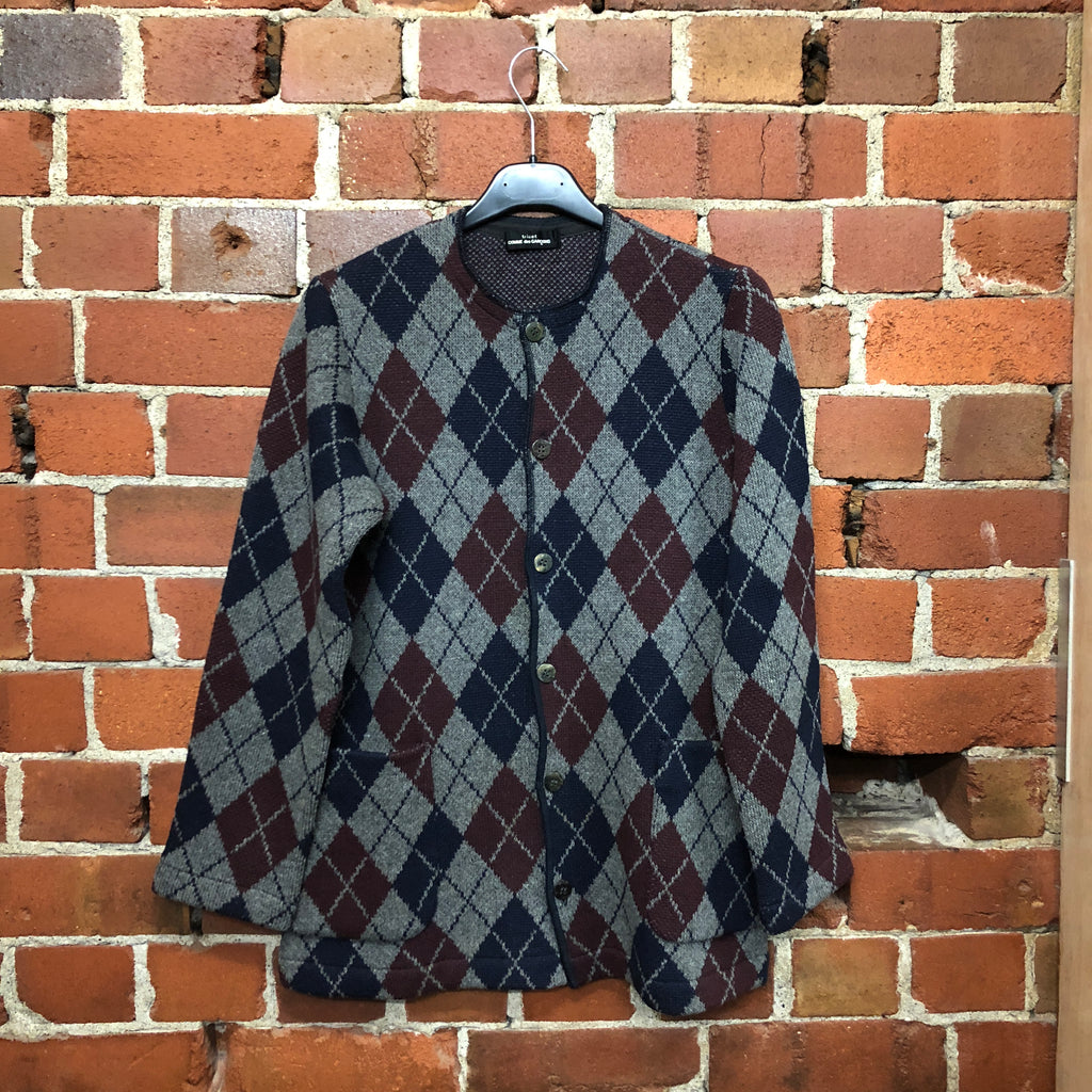 COMME DES GARCONS 1995 wool tartan cardi