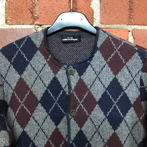 COMME DES GARCONS 1995 wool tartan cardi